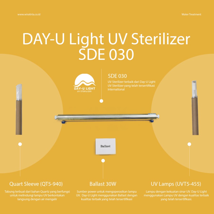 Lampu UV Sterilizer Day-U Light UV SDE-030 (8GPM) 30 Watt TB